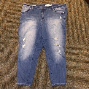 Torrid girlfriend jean distressed